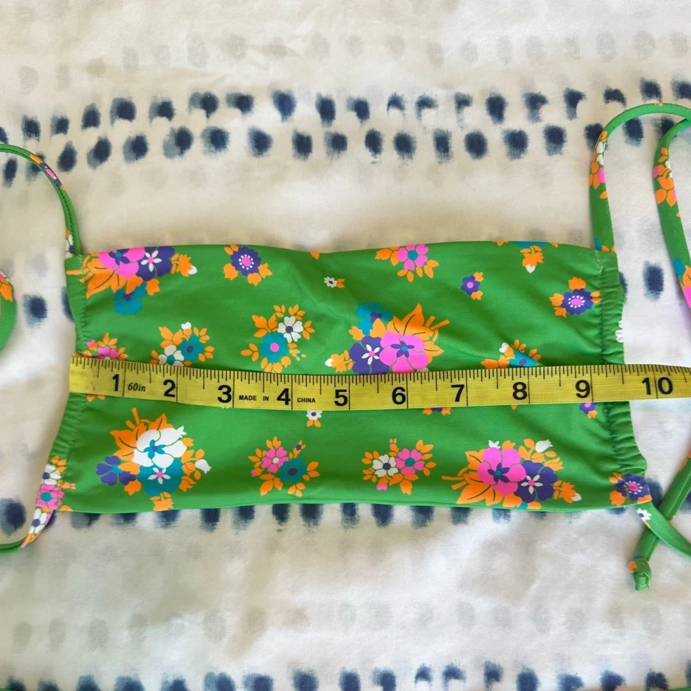 Frankie’s Bikinis FULL SET in Green Meadow - Size XS (top) & Size M (Bottoms)